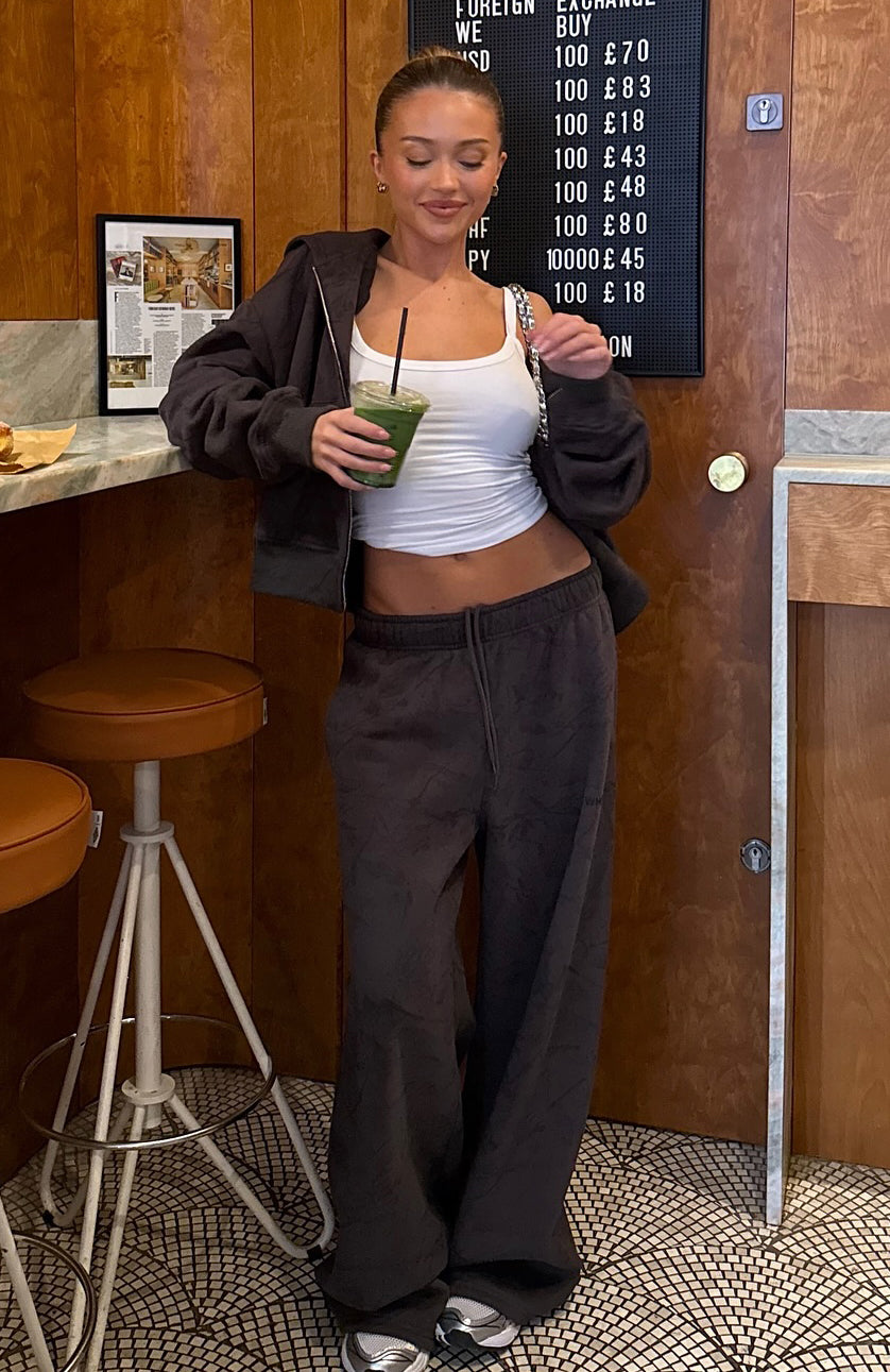 HidingAwayWideLegSweatpantsDarkCamo