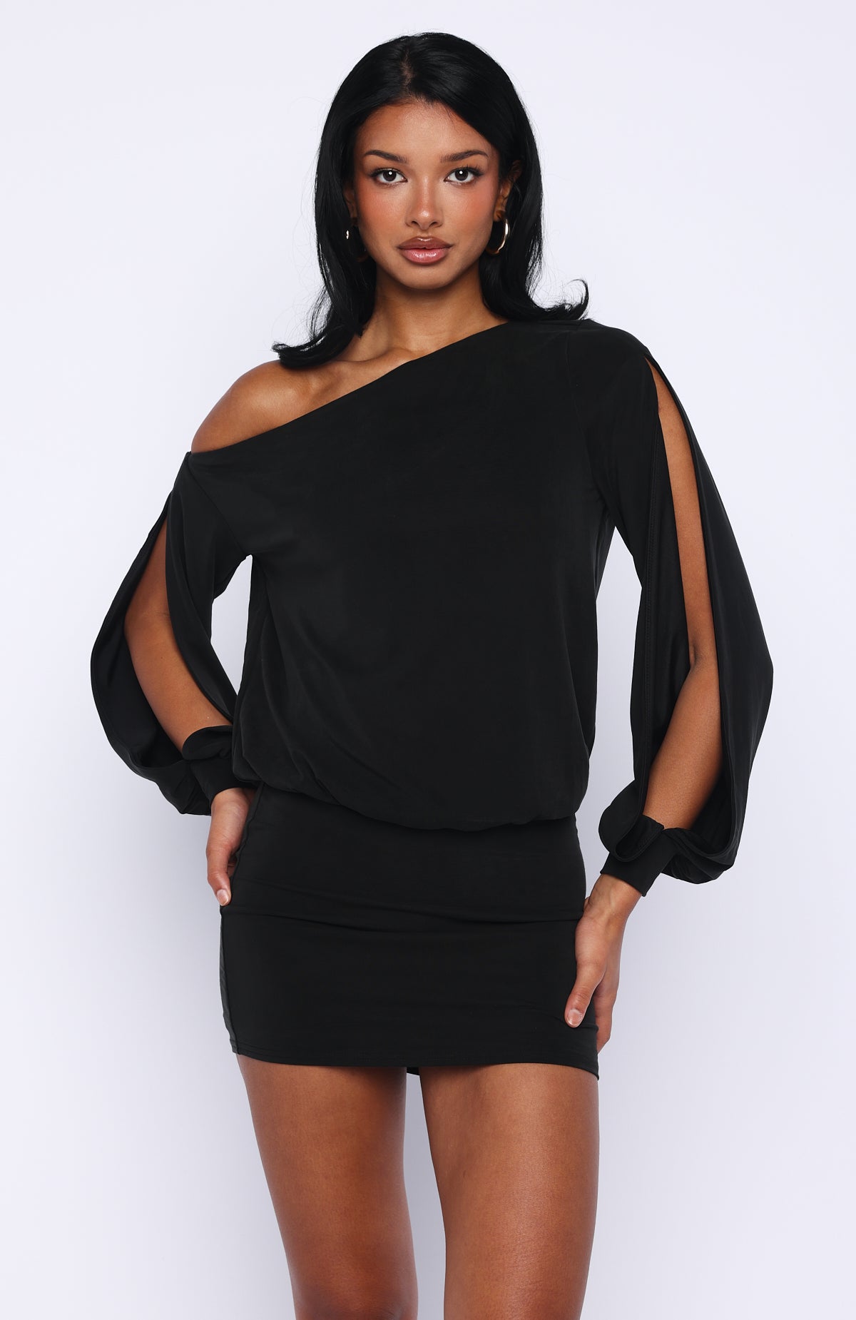 white-fox-the-duchess-long-sleeve-mini-dress-black-03